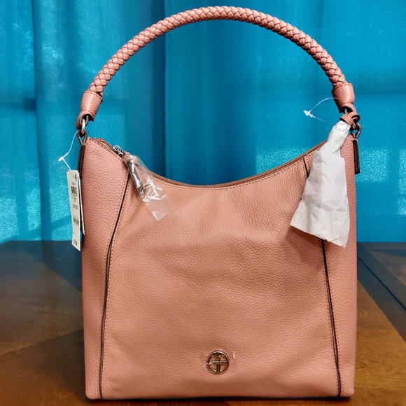 Giani Bernini Handbags - Giani Bernini Braid Handle Pebble Hobo